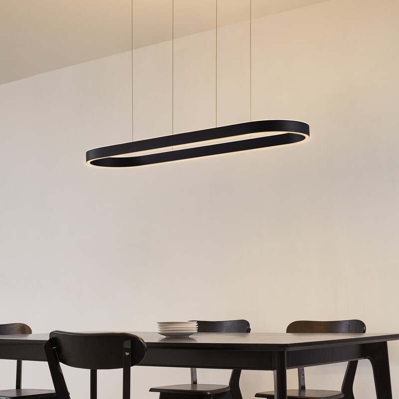 Lucande Smart LED Hängeleuchte Pendelleuchte Melinay schwarz CCT Tuya - 4255830900327