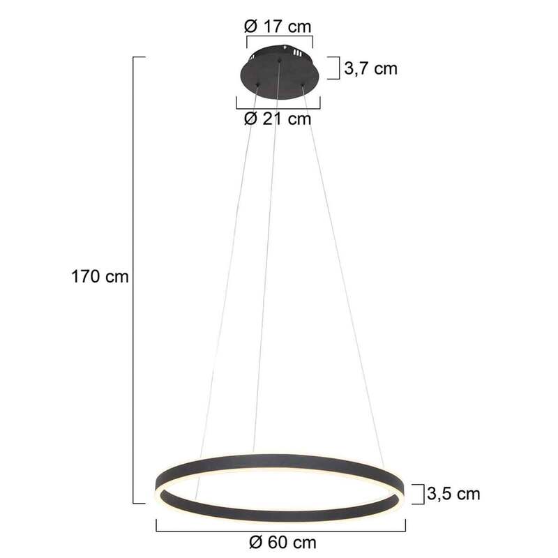 Steinhauer Ringlux Hängelampe Hängeleuchte Lampe Leuchte Pendellampe Deckenlampe - 8712746166811