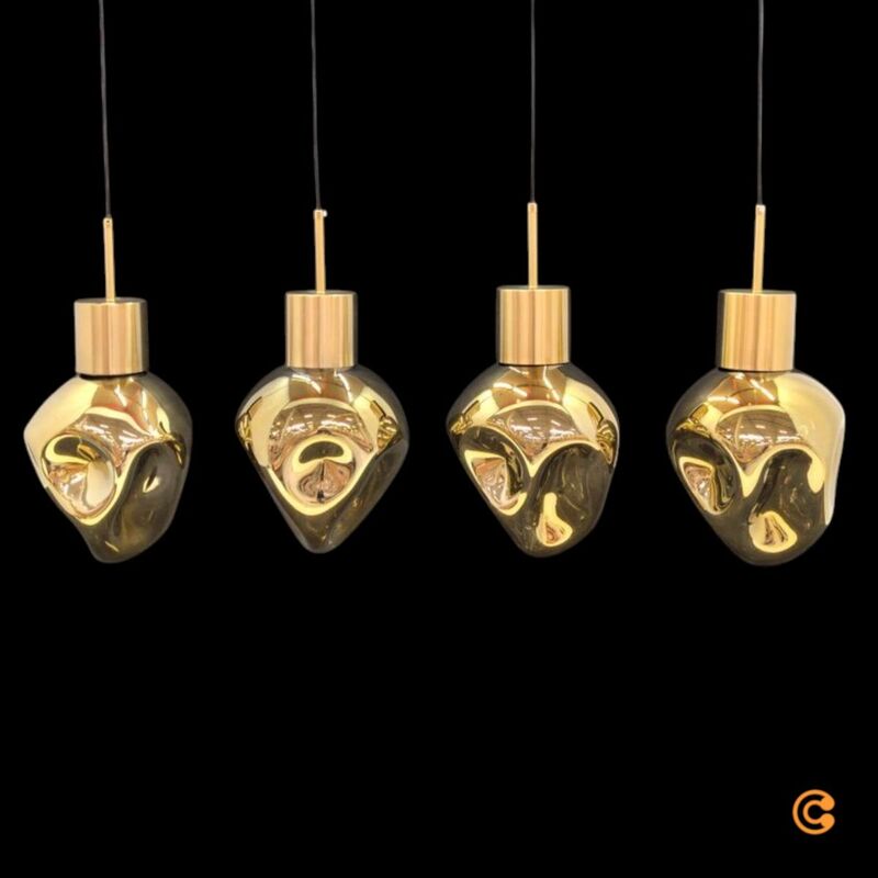 KARE Hängeleuchte Supernova LED Pendelleuchte dimmbar amber 110x25cm E27 40W - 4025621564249