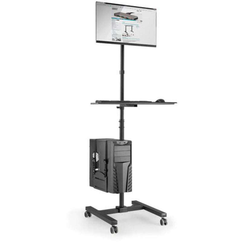 Digitus Mobile Workstation Schwarz für Monitore 17-32 Zoll VESA 75x75 100x100 - 4016032457435
