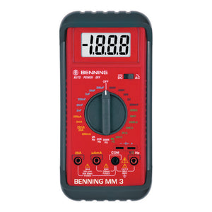 B-Ware Benning Digital Multimeter MM3 Messgerät mit Gummi-Schutzrahmen Schutztasche