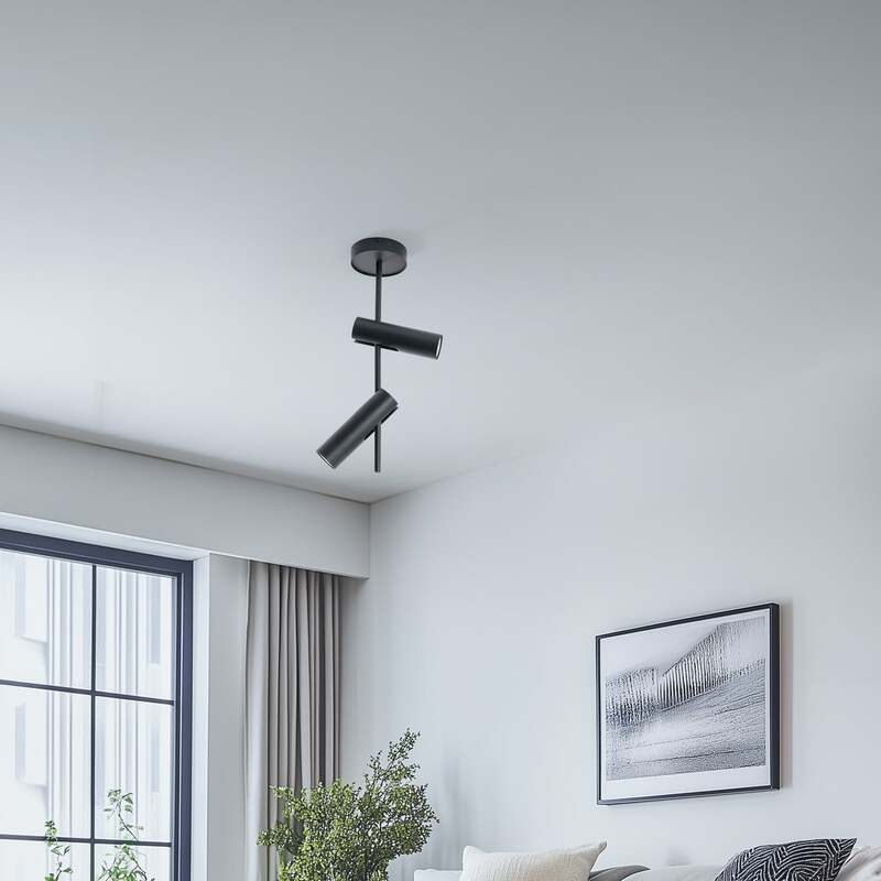 Deckenspot Leda 2 anthrazit LED Deckenlampe dimmbar Stahl Höhe 55cm 2-flammig - 5902846810582