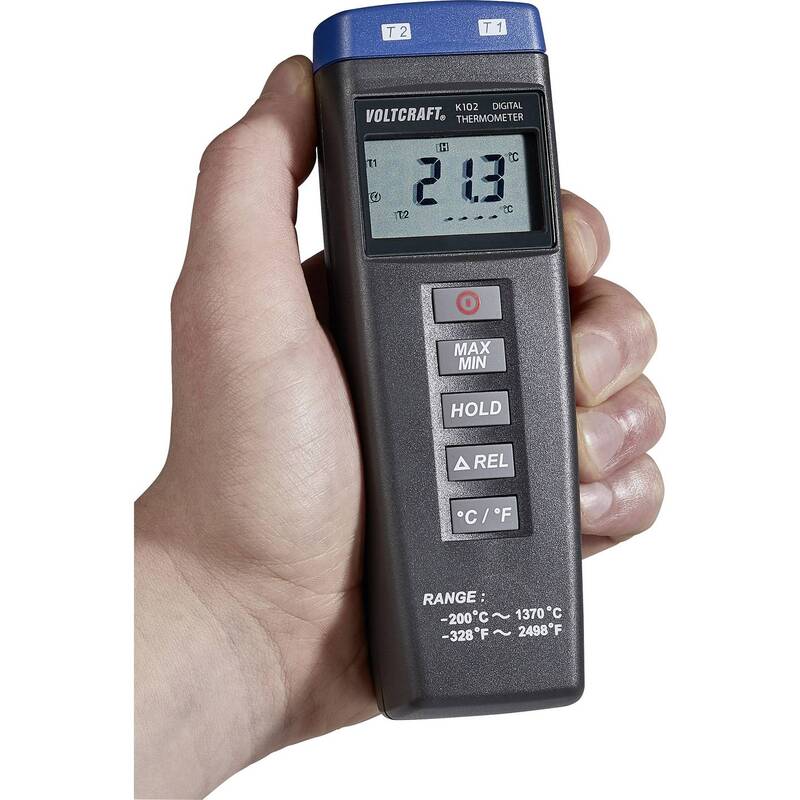 Voltcraft K102 digitales Temperatur-Messgerät -200 bis +1370 °C K-Typ - 4016138518634