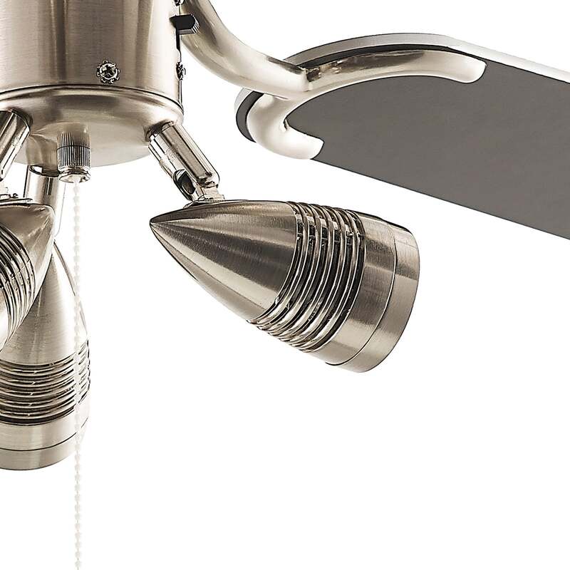 Lindby Deckenventilator Anariki leise Ventilator mit Licht silber Ø 108,5 cm - 4251911744675