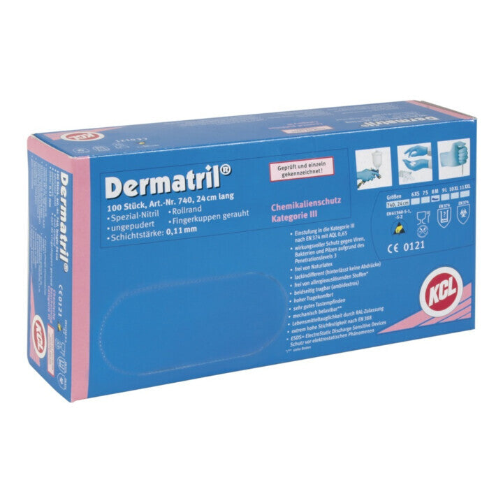 Honeywell Einweghandschuh Chemie Handschutz Nitril blau Größe 10 Box 100 Stück - 4008198774006