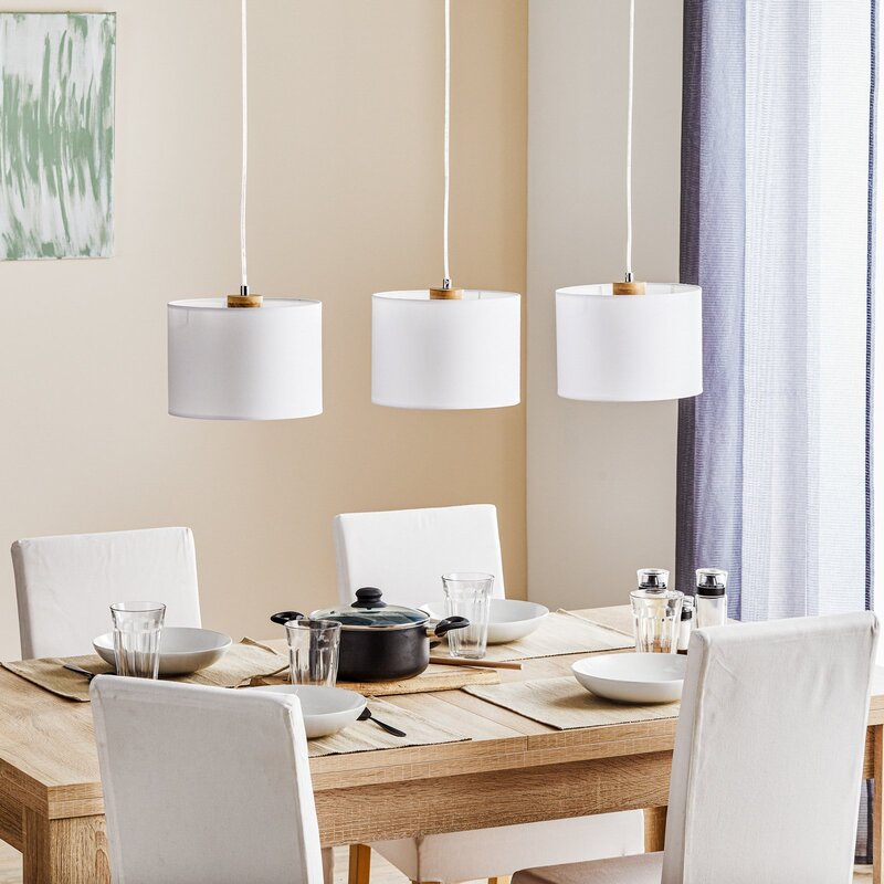 Euluna Hängeleuchte Corralee  Deckenlampe Pendelleuchte Leuchte weiß dreiflam757 - 5907642763810