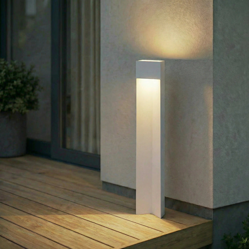 Kaholo Wegeleuchte Gartenleuchte Aluminium LED 90cm IP44 hellgrau elegant Lampe - 4255830907739