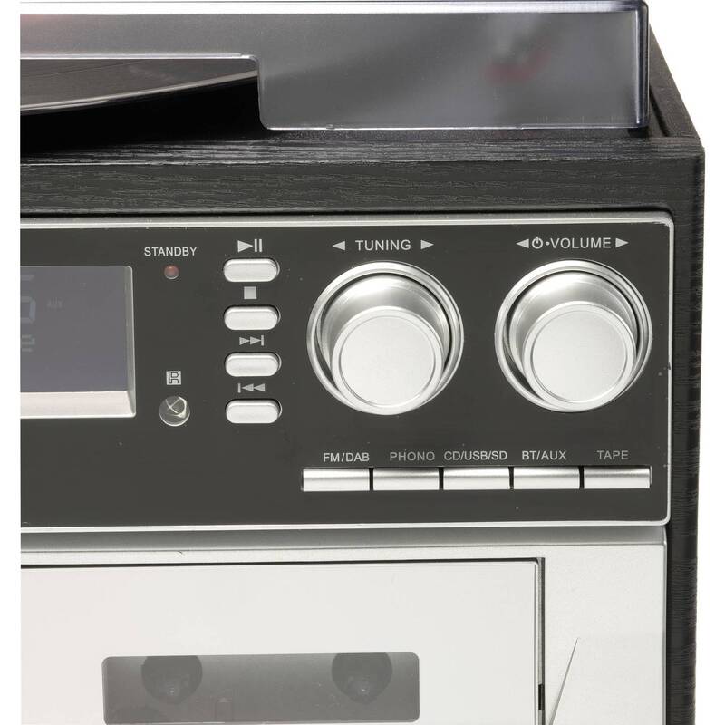 Denver Stereoanlage DAB+ MRD-166 Plattenspieler USB Aufnahmefunktion schwarz - 5706751051906