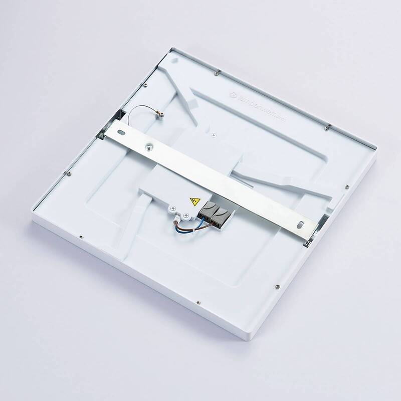 Arcchio Deckenleuchte Lampe LED silber Solvie Leuchte eckig 30 x 30 cm Kunststof - 4251096546057