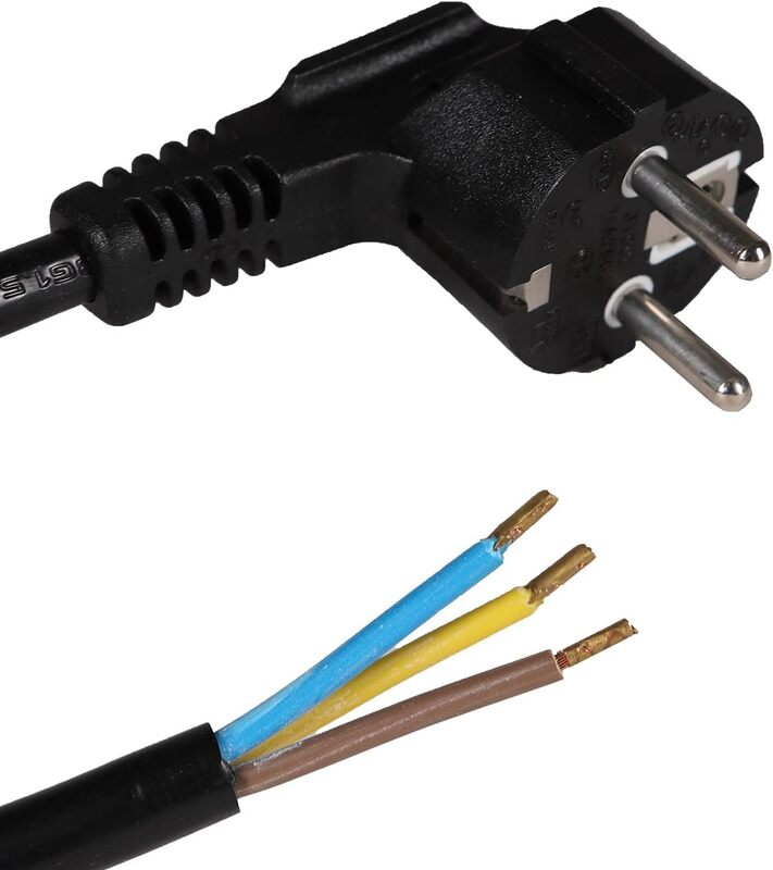 H4L Anschlussleitung Stromkabel Netzkabel Schukostecker schwarz 1,5 m 48 STÜCK - 4060892344152