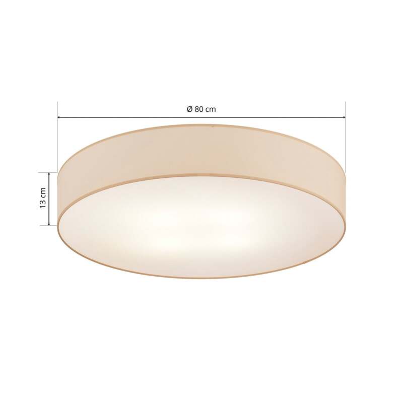 Euluna Deckenlampe Rondo Hängelampe Leuchte 6 x E27 beige  80 cm SIEHE TEXT/FOTO - 5901780544362