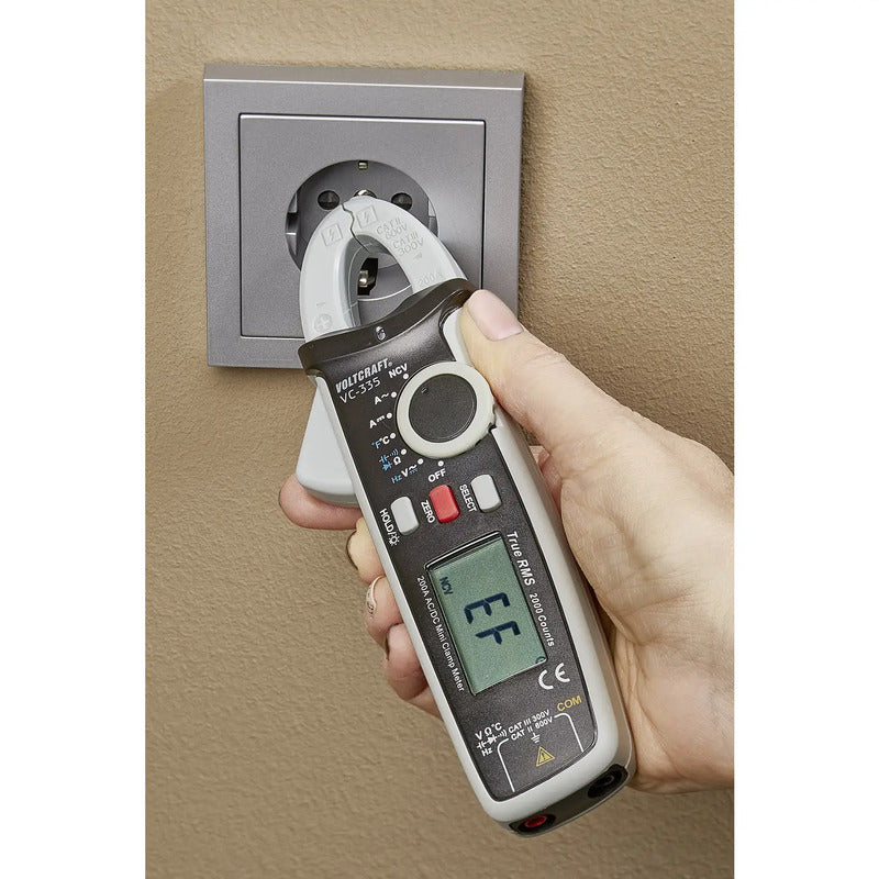 Voltcraft Stromzange VC-335 digital Messgerät 2000 Counts CAT II 600V CAT III - 4016139066660