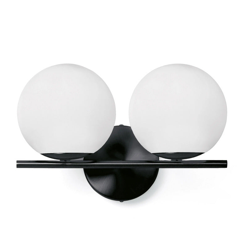 Sforzin Wandleuchte Jugen schwarz zweiflammig Wandlampe Lampe Leuchte Spot Licht - 8050612946892
