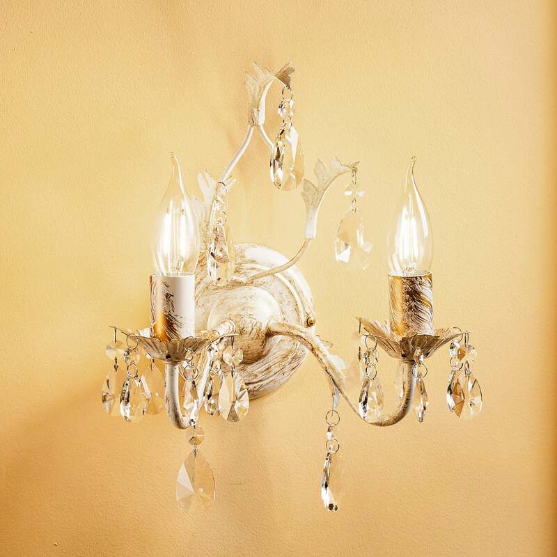 Euluna Kristall-Wandleuchte Teresa Wohnzimmerleuchte Wandlampe Flurleuchte E14 - 8030626541405