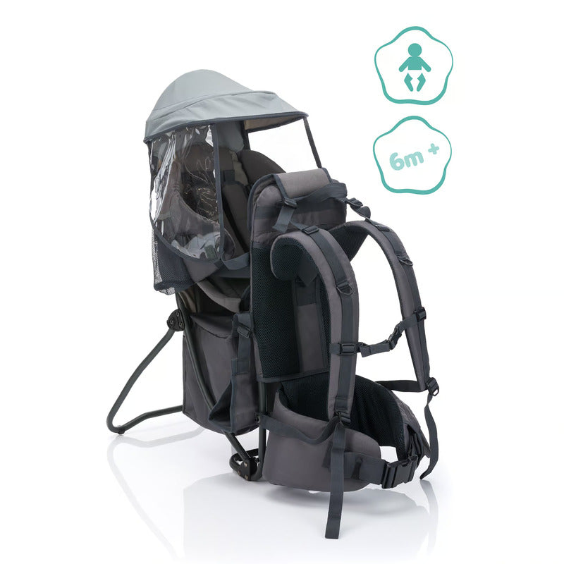 fillikid Rückentrage Elite für Kinder ab 6 Monaten bis 20 kg grau mit Zubehör - 9120123448266