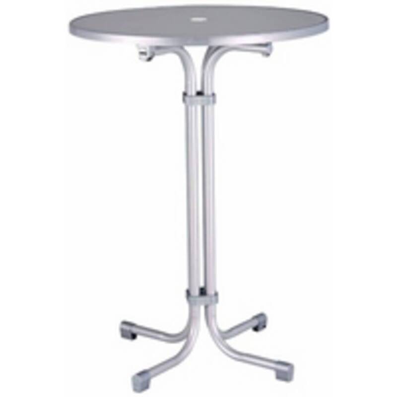 Best Stehtisch Multiflex Rund Klapptisch Gartenmöbel Silber Stahl Ø80cm 110cm - 4043153088989