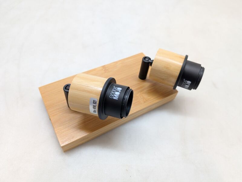 GOOD&MOJO Tischleuchte Holz verstellbar 2-flammig LED Lampe Leuchte natur - 8716248089180