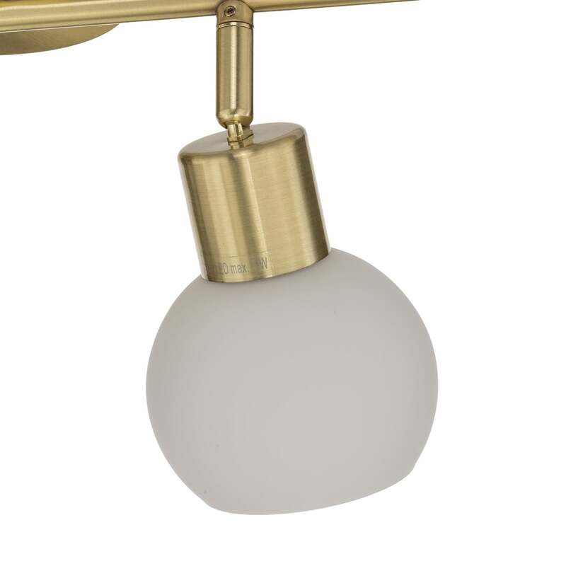 Lindby Deckenleuchte Deckenlampe Elaina messing Glas Opalglasschirme 4 flam940 - 6291106553307