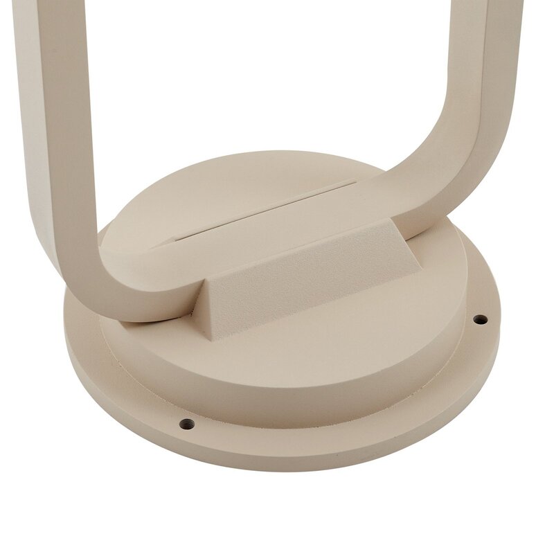 Lucande Wegeleuchte Chandan 90 cm beige Metall IP54 dimmbar E27 Leuchtmittel - 4251911799729