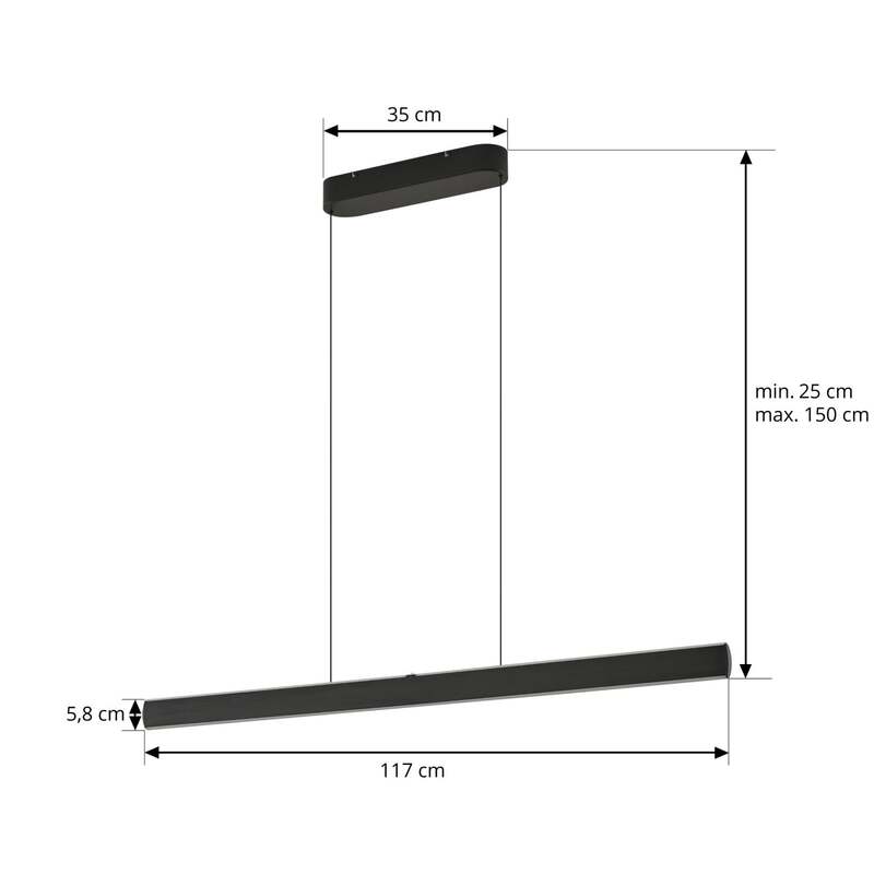 Lucande LED Hängeleuchte Pendelleuchte Arvon Lampe schwarz dimmbar CCT Metall - 4255830903595