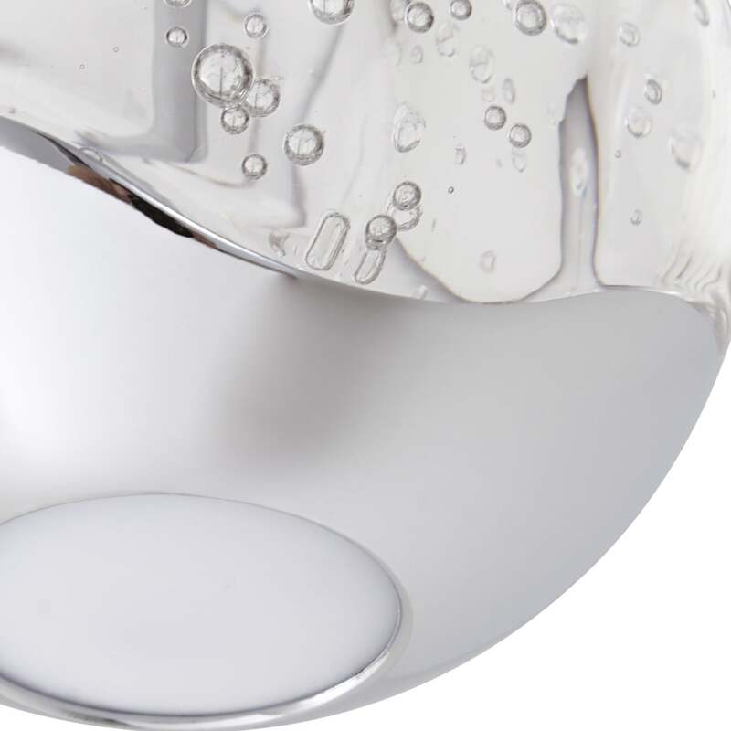 Lucande Pendelleuchte Hängeleuchte Hayley LED Lampe Leuchte chromfarben Ø 9 cm - 4251096562422