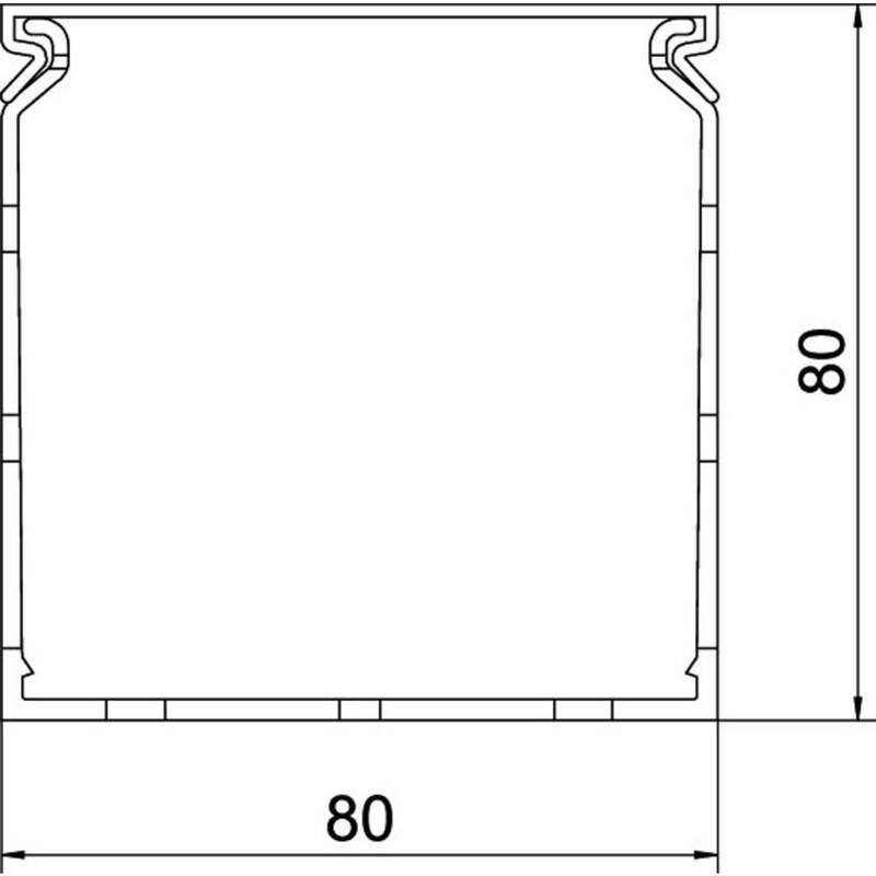 OBO Bettermann 6132516 Verdrahtungskanal Oberteil Kabelkanal 200x8x8 cm 12 Stück - 4012196718771