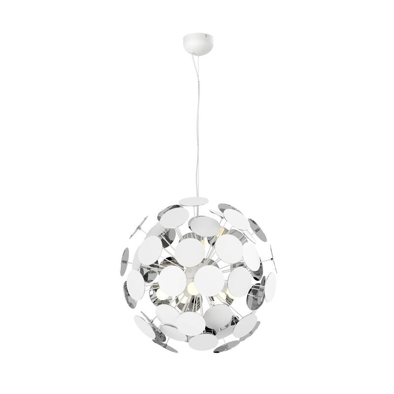 Lindby Pendelleuchte Kinan Scheiben Deckenlampe Hängeleuchte Lampe Leuchte Weiß - 4251096527841