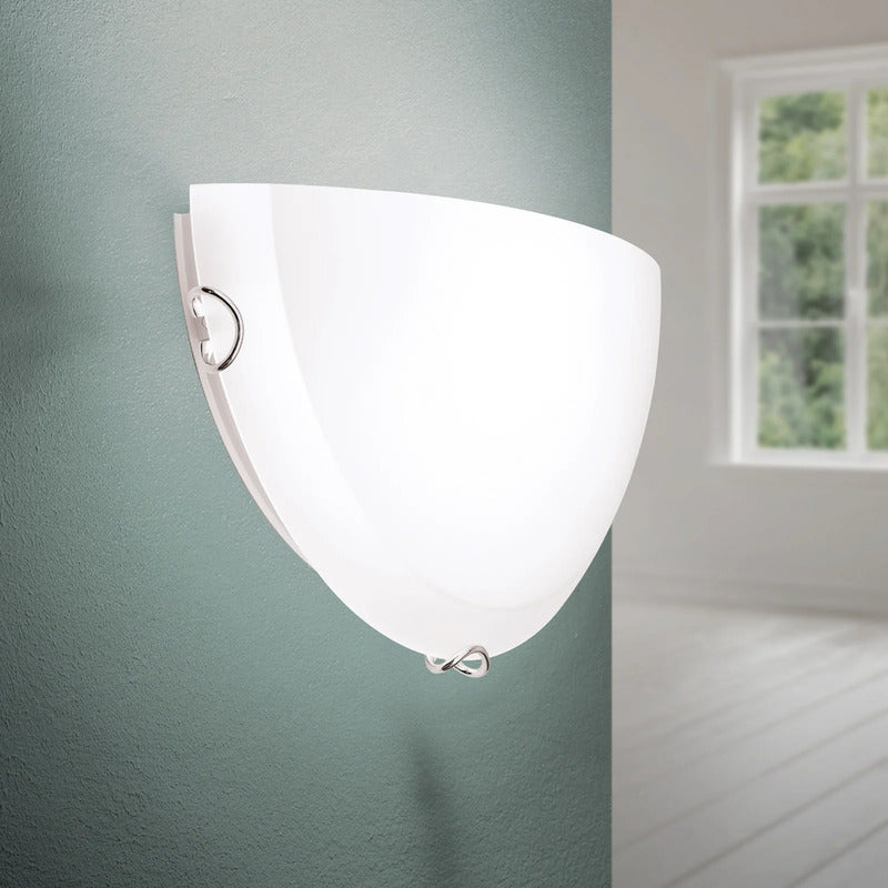 Orion Wandleuchte Agada LED Wandlampe dimmbar Opalglas chrom 30x15cm weiß - 9003090184996