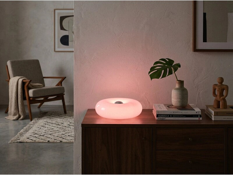 Eglo Tischleuchte Basile LED Lampe Wandlampe Leuchte warmweiß bordeaux Ø30cm - 9008606404841