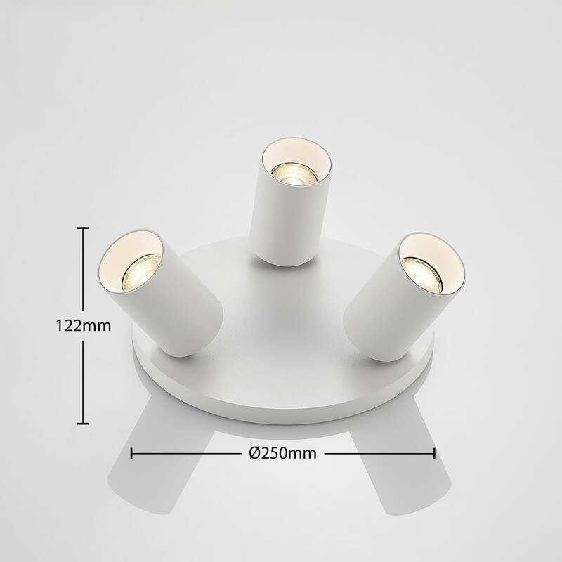 Arcchio Deckenstrahler Brinja LED Strahler dimmbar 3-flg. weiß Ø6cm 230V IP20 - 4251911703009