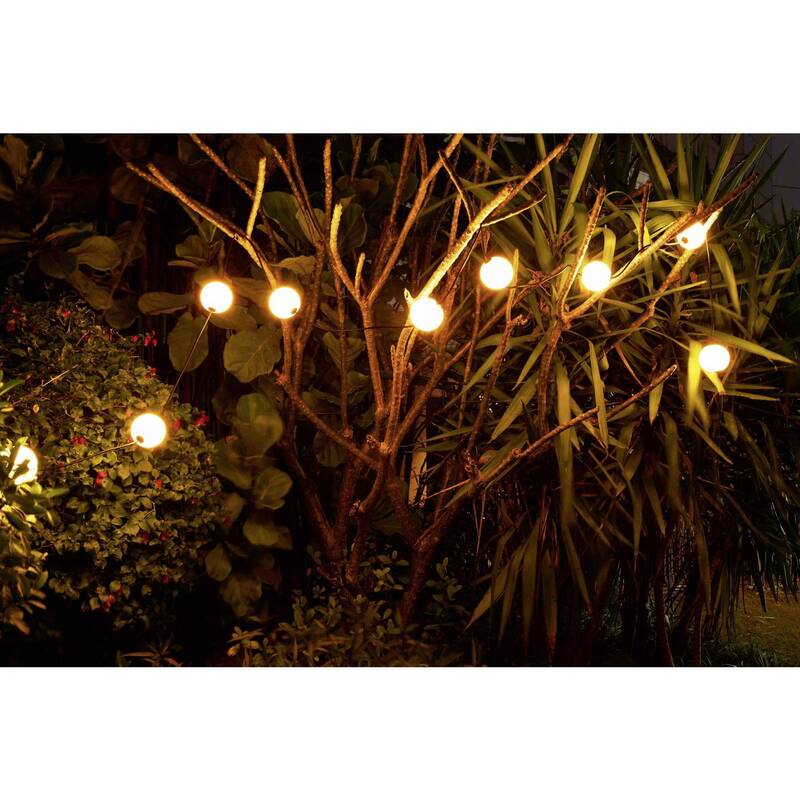 Sygonix Solar-Lichterkette Dekolicht 6-flammig LED Gartenleuchte weiß 550cm - 4064161390727