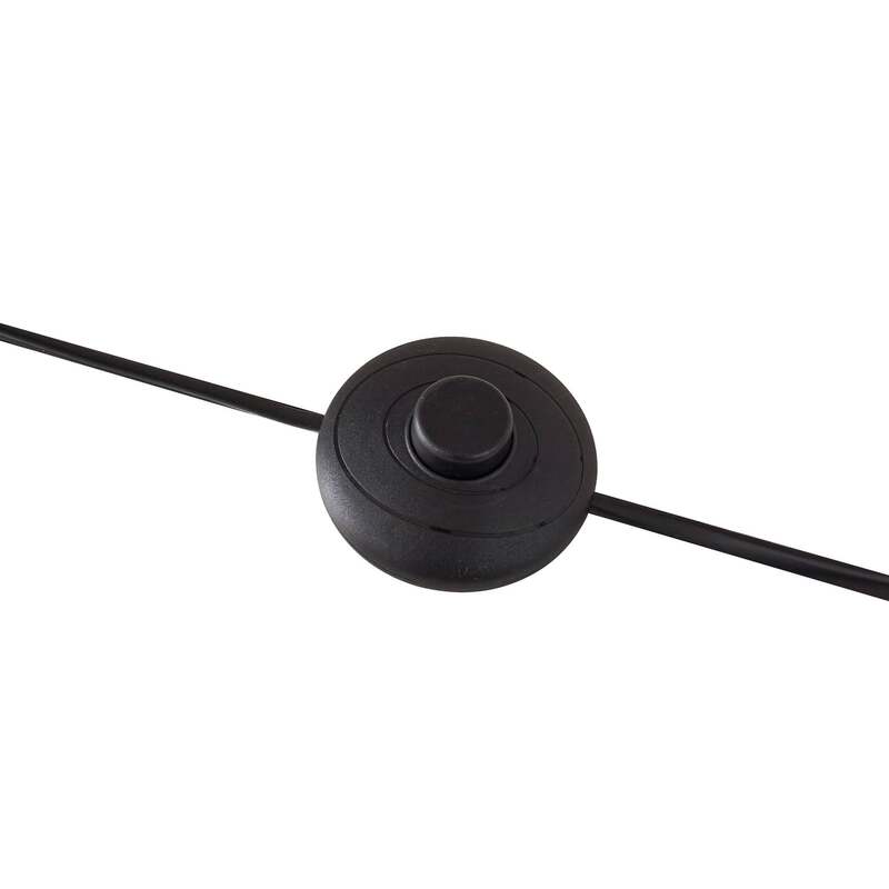 Lindby Stehleuchte Charlia 150 cm weiß Walnussholz E27 15 W mit Schalter - 4255830903090