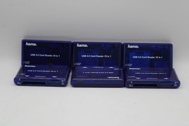 Hama USB Kartenleser 35in1 Kartenlesegerät für alle gängigen Speicherkarten blau - 4007249553485