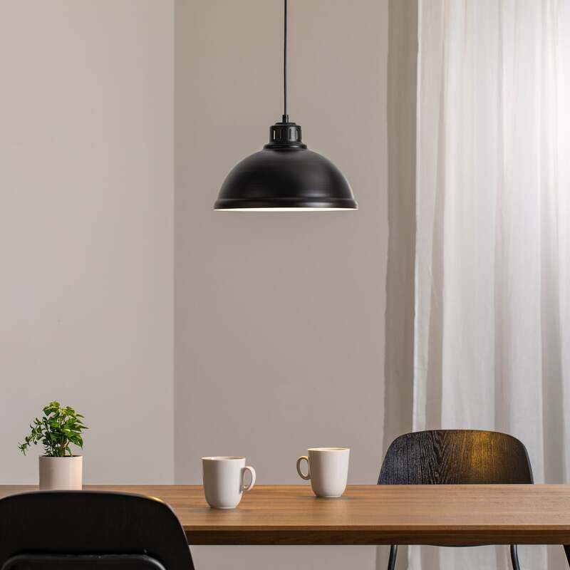 Hängeleuchte Pendelleuchte Sven Big Schwarz Stahl E27 Lampe Leuchte Esszimmer630 - 5907565990416