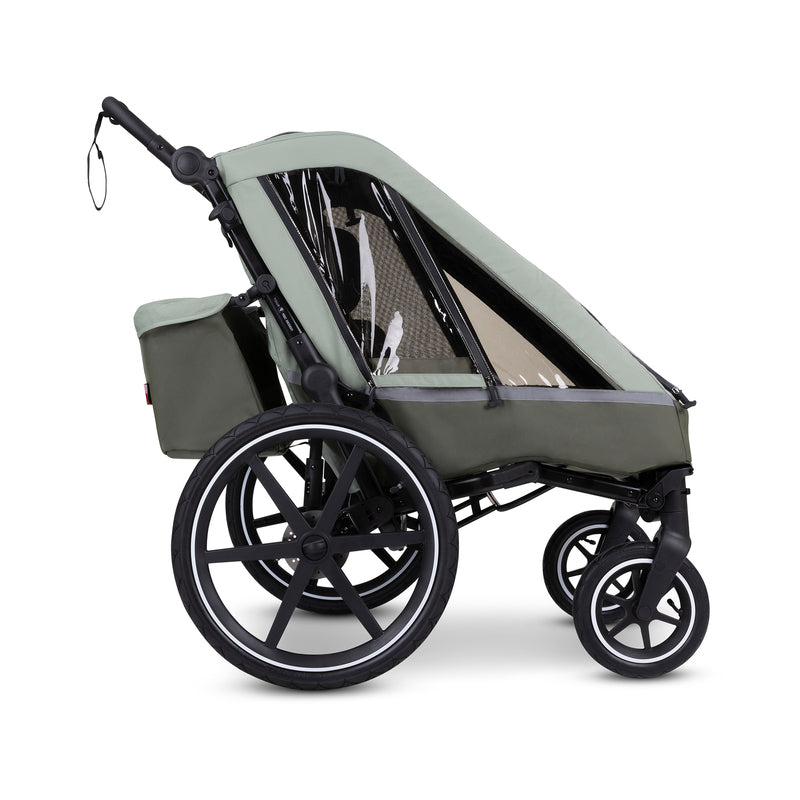 ABC Design Fahrradanhänger Tour 2 Zweisitzer Jogger-Modus Olive 5-Punkt-Gurt 79 - 4045875074738