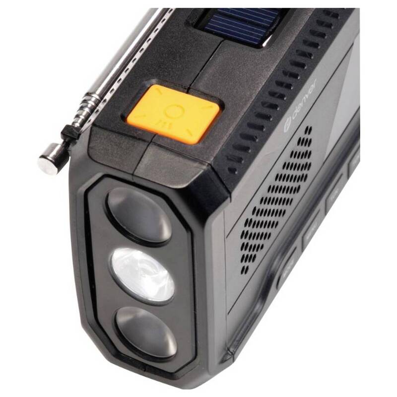 Denver Radio Empfänger Akku Radio Schwarz DAB Plus UKW Powerbank Bluetooth - 5706751088483