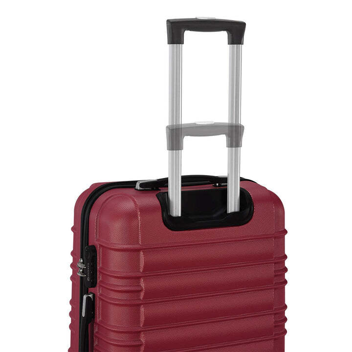 Hartschalen Kofferset Rom 3-teilig ABS-Kunststoff Koffer Set Rot 360° Rollen - 4262437184982