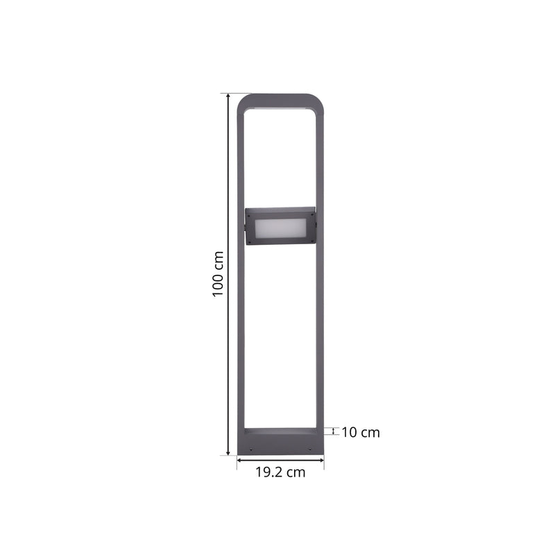 Lindby Wegeleuchte Gartenleuchte Darko LED Pollerleuchte dunkelgrau 100cm IP54 - 4251911752021
