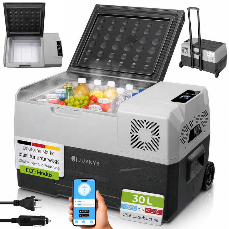 Kühlbox Kompressor Yukon 30 L Campingbox App-Steuerung USB grau 12/24/230V - 4260565528036