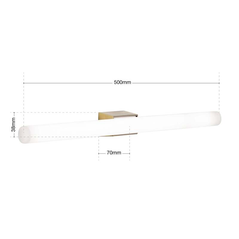 Orion LED Spiegelleuchte Wandleuchte Visagist altmessing Badezimmer 50cm 680lm - 9003090269730