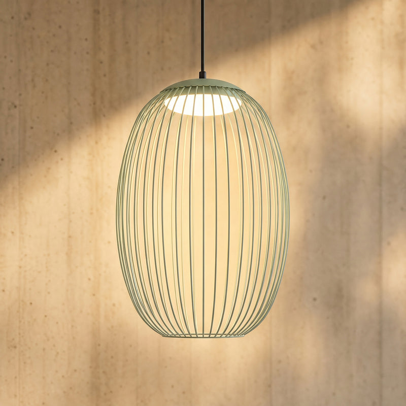 Lucande Außenleuchte Hängeleuchte Richi LED dimmbar Gartenlampe grün Ø35cm - 4255830912672