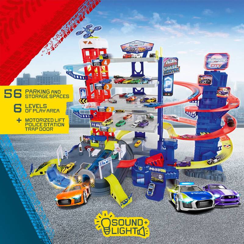 Majorette Parkgarage Parkhaus Super Chase Center Set Spielgarage Modellauto - 3467452077191