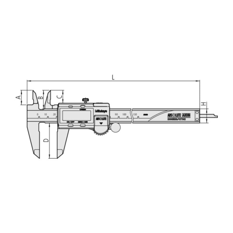 Mitutoyo Digimatic Messschieber 0-6 Zoll Messwerkzeug aus gehärtetem Stahl 150mm - 4946368667751