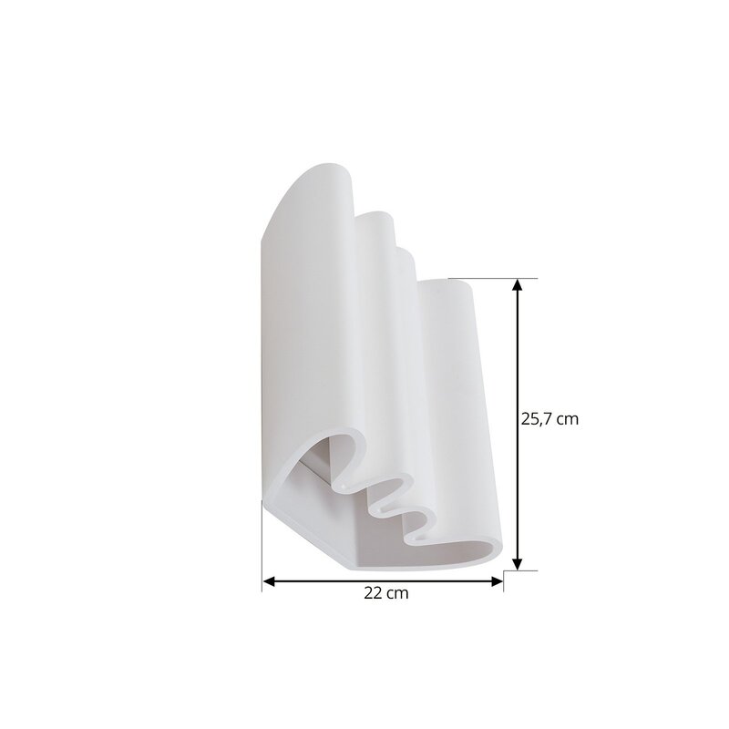 Lindby Wandleuchte Novali weiß Gips up down 26 cm G9 Wandlampe SIEHE TEXT/FOTO - 4251911797718