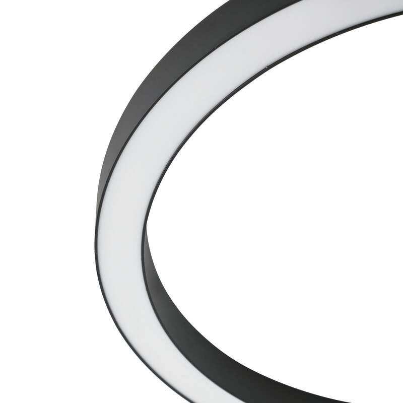 Lucande Deckenleuchte Lampe LED schwarz Fernbedienung dimmbar Eisen Kunststoff - 4255830900648