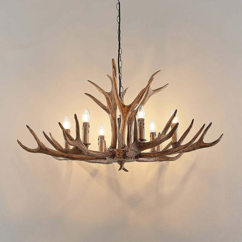 Lindby Tejask Hängelampe Geweih Hängeleuchte Pendelleuchte Deckenlampe Lampe - 4251911751376