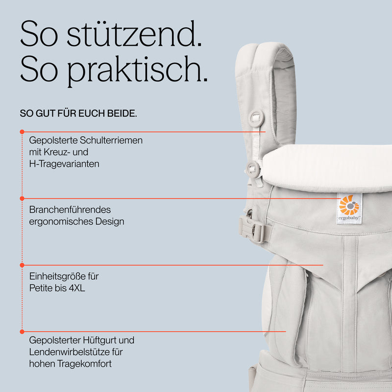 Ergobaby Babytrage Omni Classic Mesh grau Unterstützung Anhock-Spreiz-Haltung - 1220000760370
