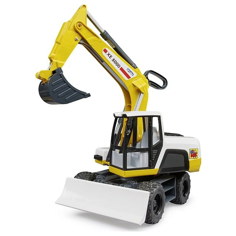 BRUDER XE 5000 Mobilbagger 1:16 Baufahrzeug Modell gelb/weiß für Kinder ab 2 ... - 4001702034139