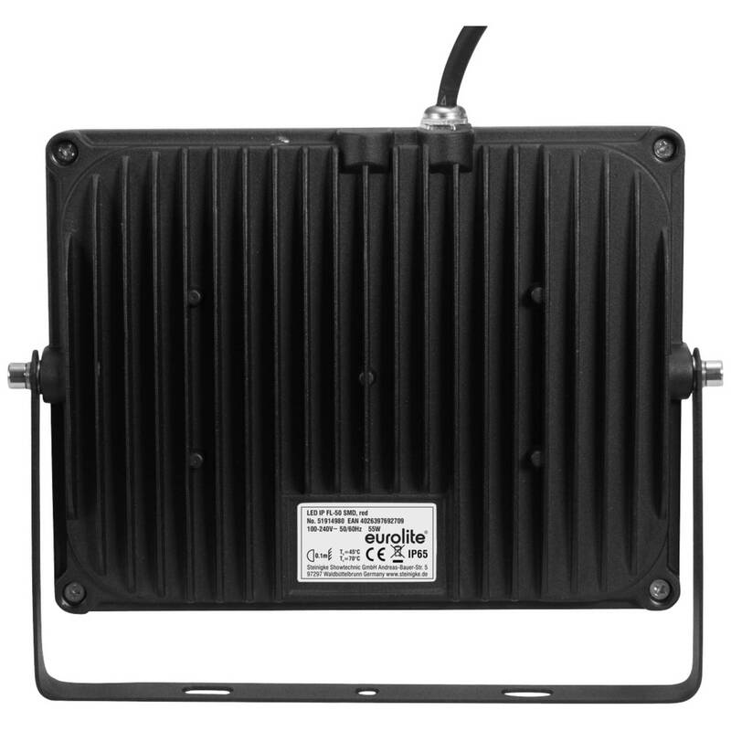 Eurolite LED Außenstrahler 50W rot schwarz IP65 Scheinwerfer für Außenbereich - 4026397692709