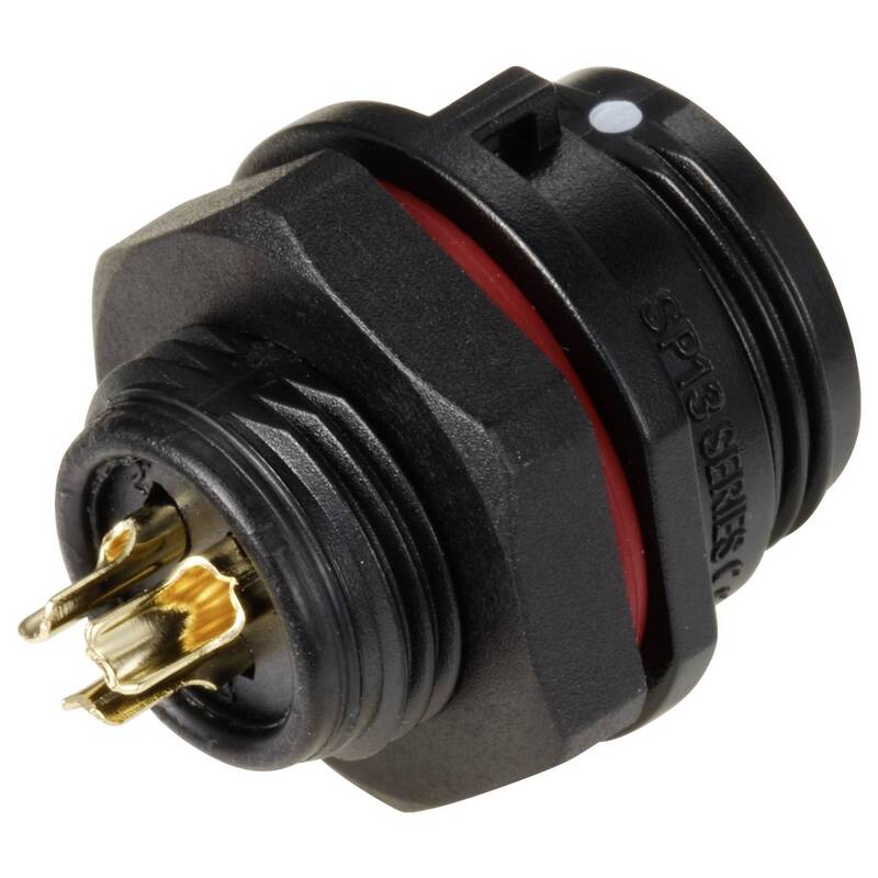 Weipu Rundstecker Buchse SP1312 S 3 IP68 Anschluss Löten schwarz 1 St. - 2050001514547